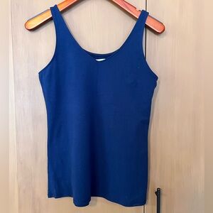 JJill Perfect Reversible Tank, medium, navy blue, EUC